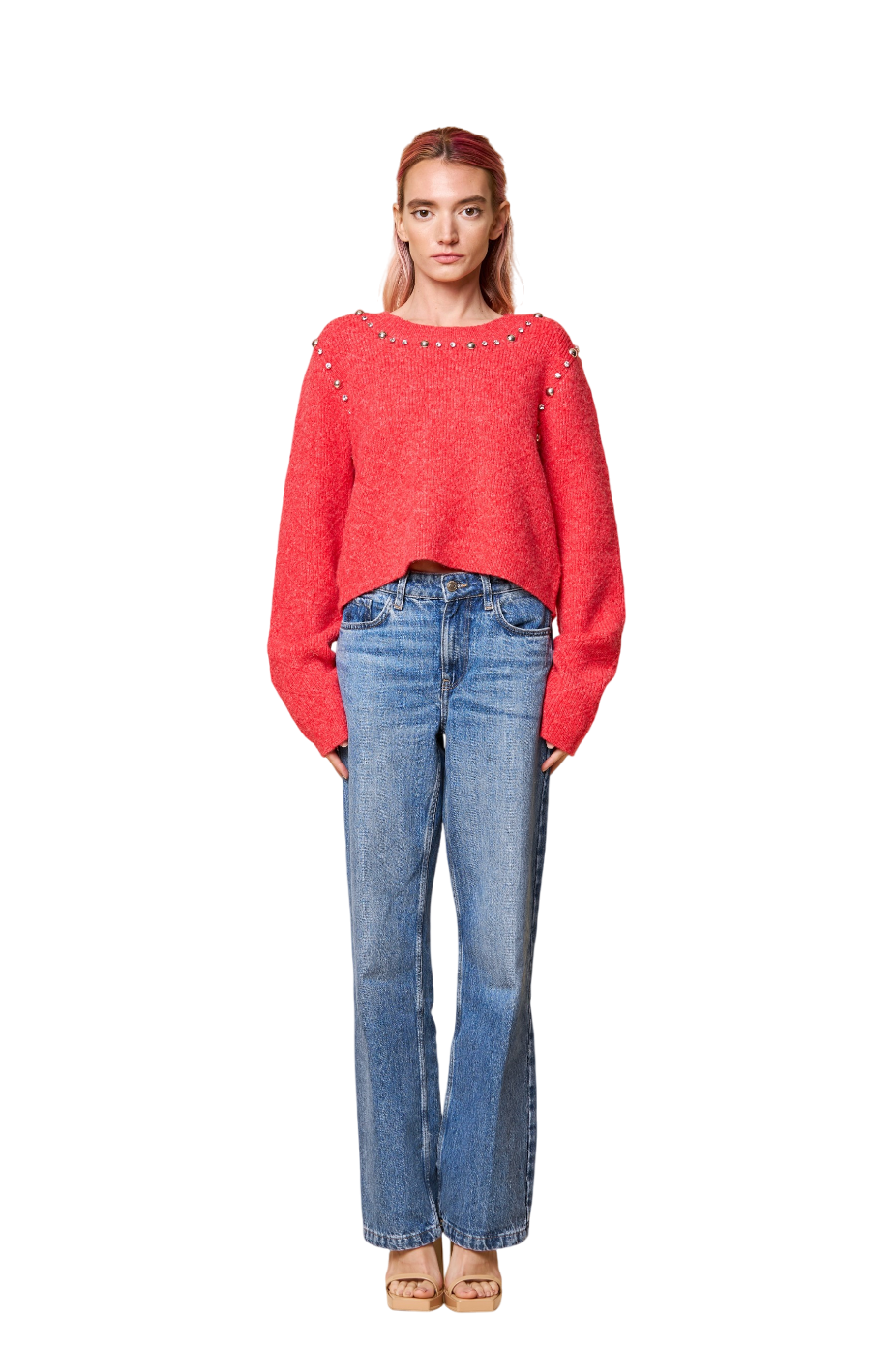 Merryl Metal Trim Pullover Sweater