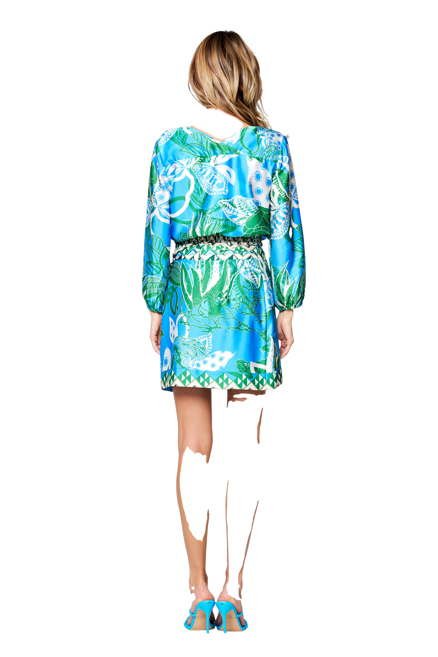 Fedele Turtle Print Surplice Top