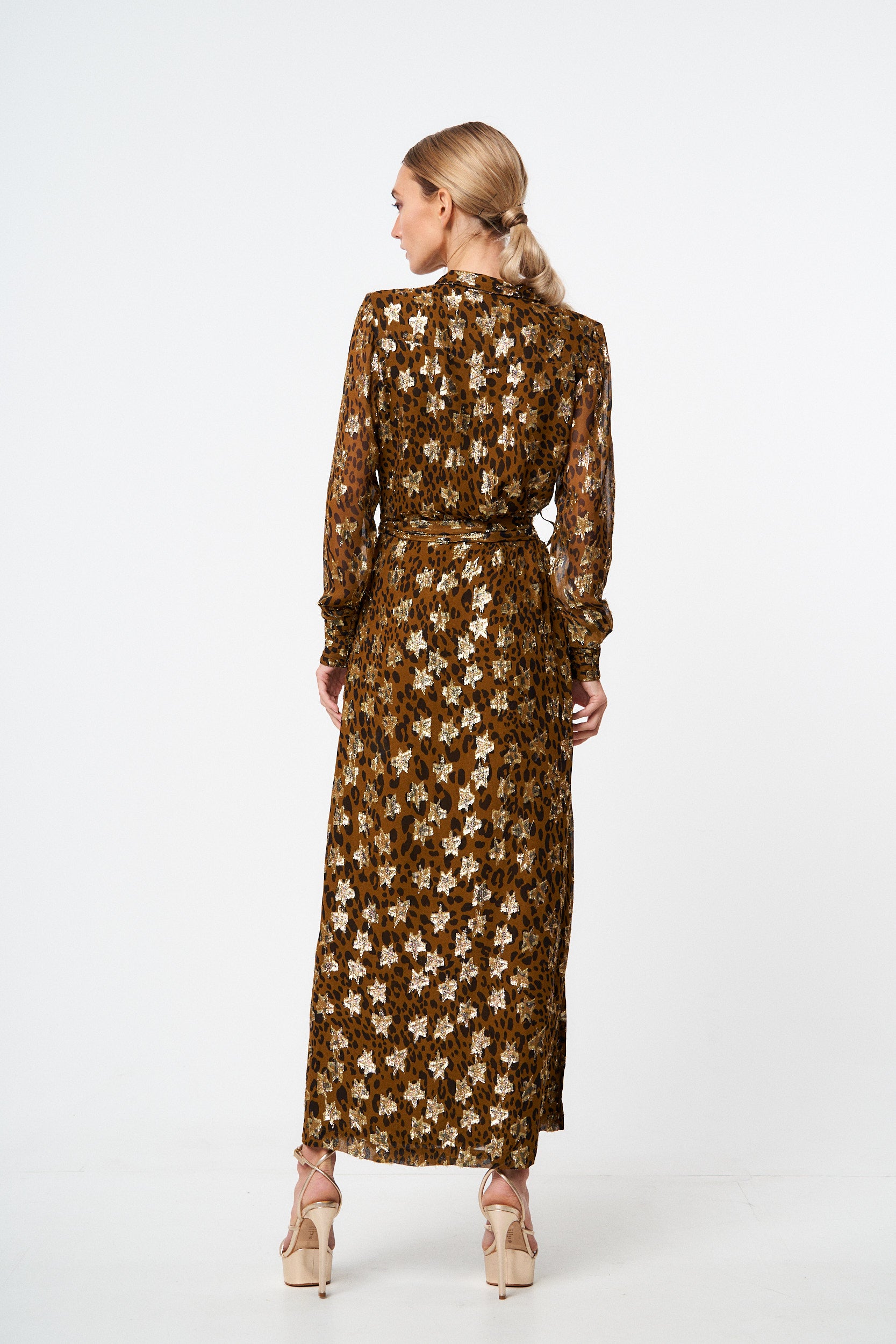 Haven 100% Cotton Tie-Front Maxi Dress in Sherbet - Bump