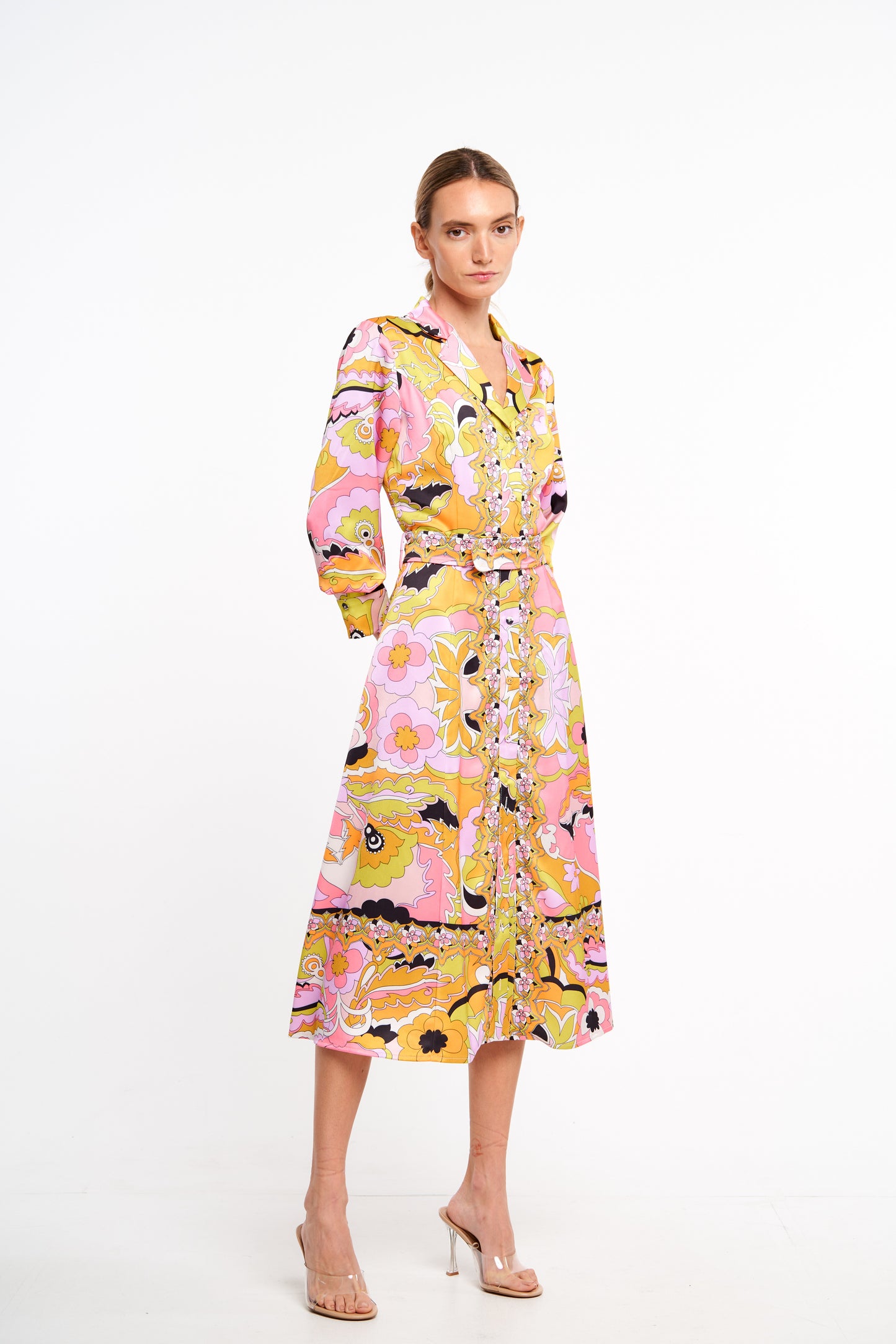 Breeze Printed Midi Shirtdress