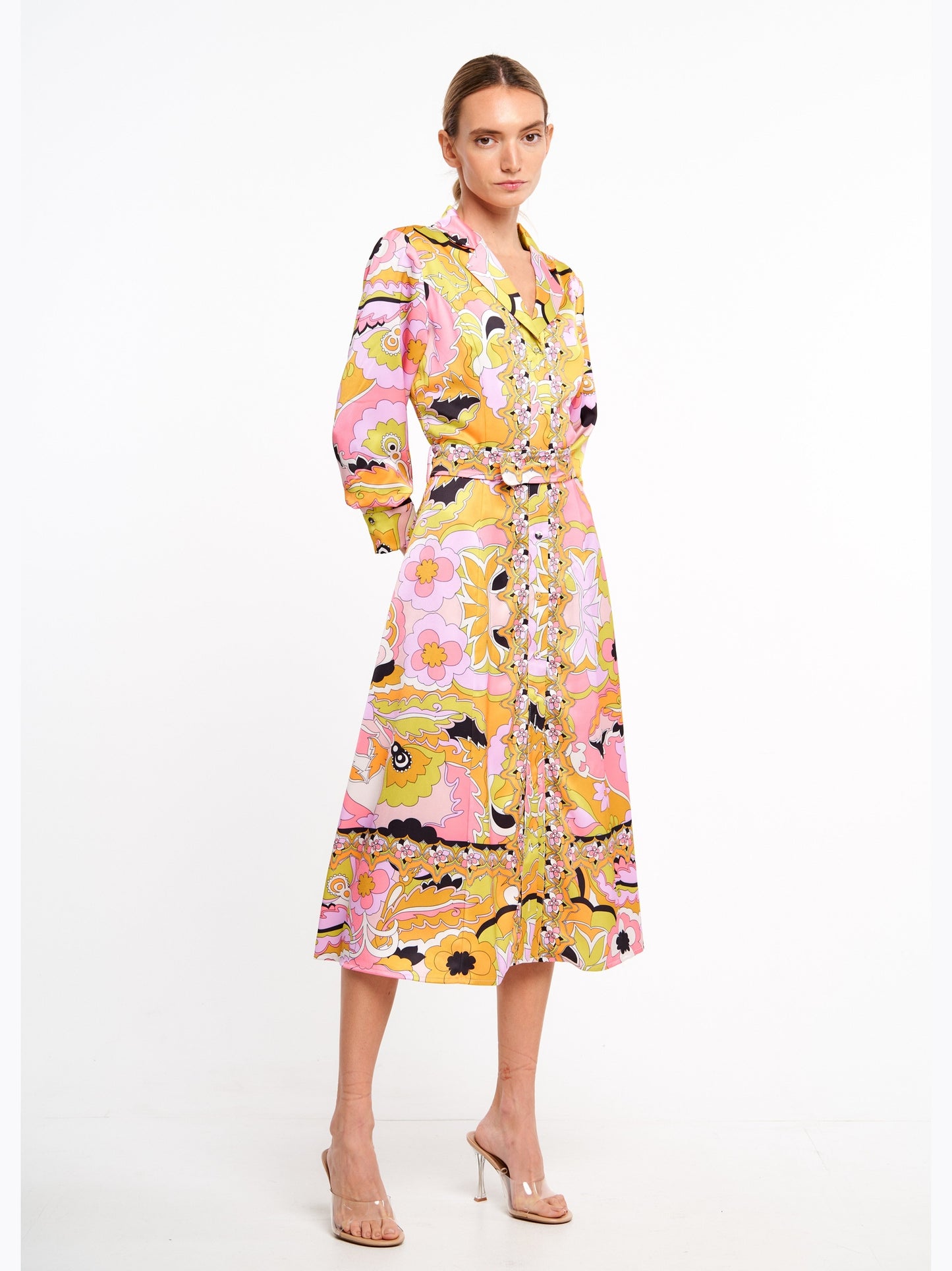 Breeze Printed Midi Shirtdress
