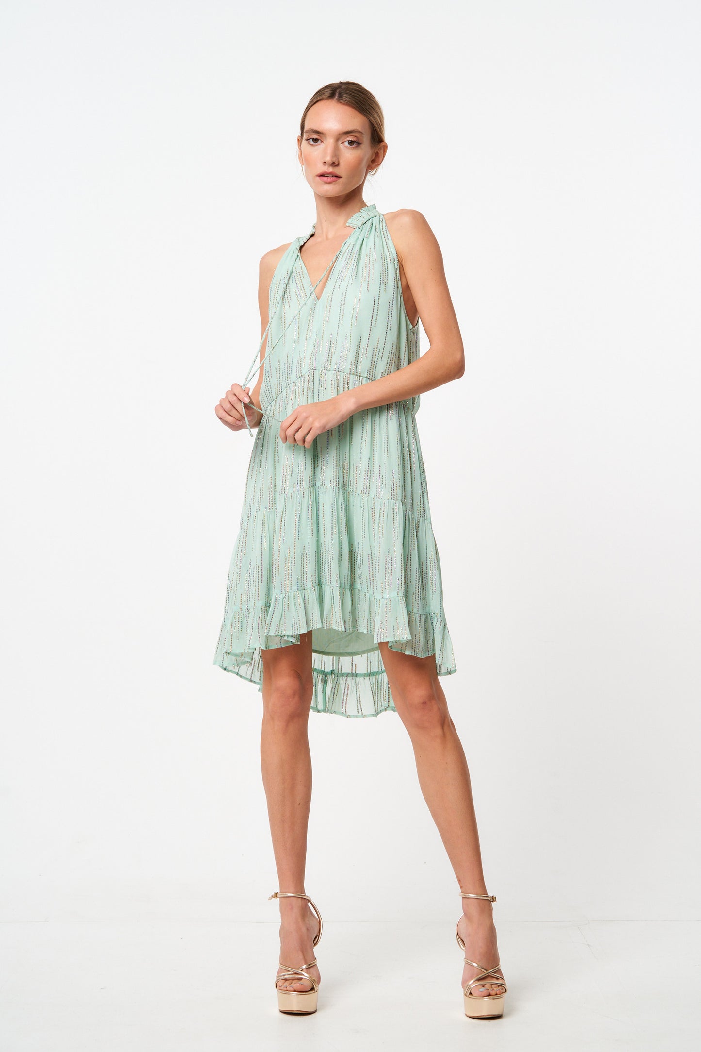 Braylee Metallic Mini Dress