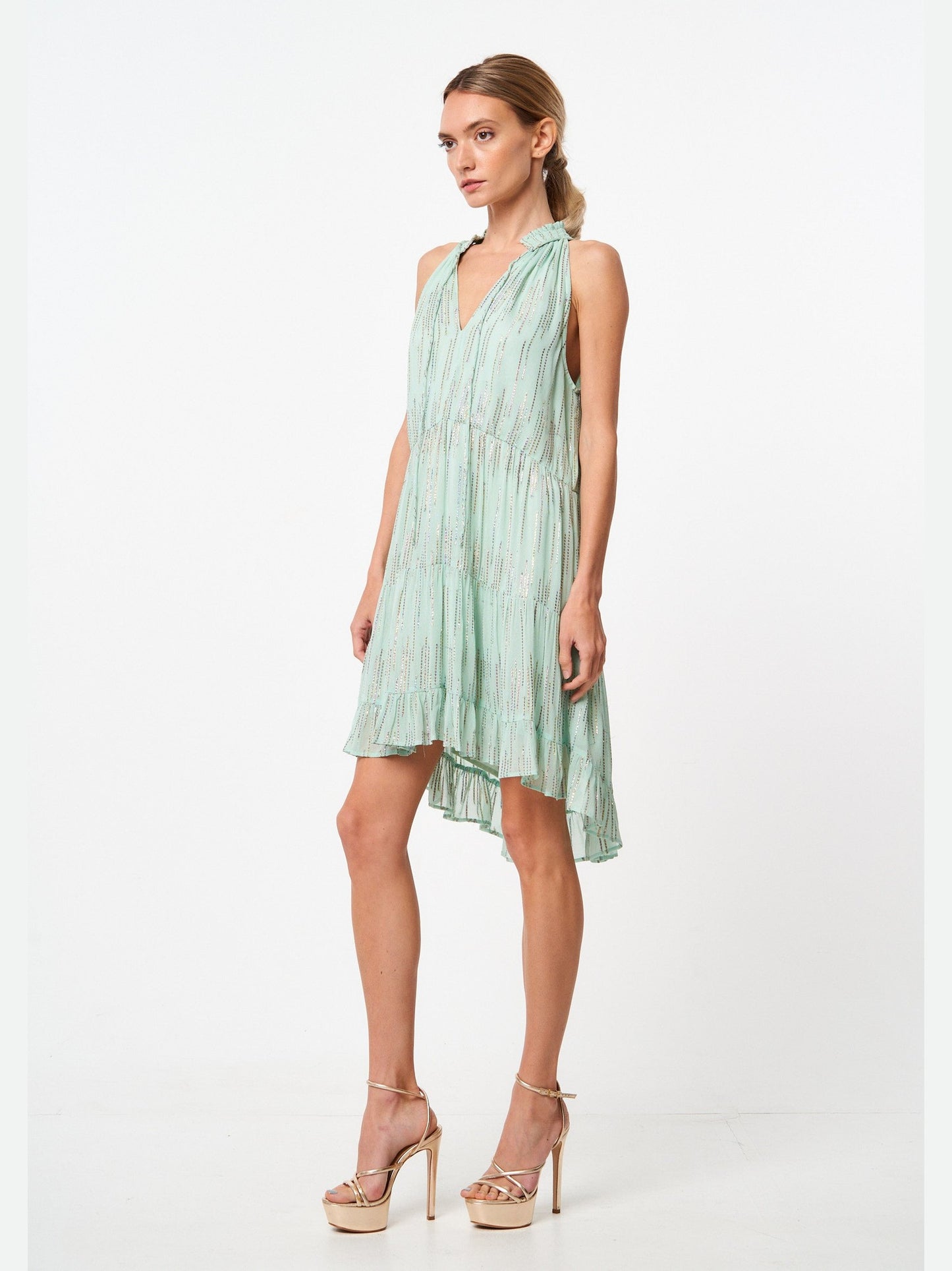 Minivestido metalizado Deirdre