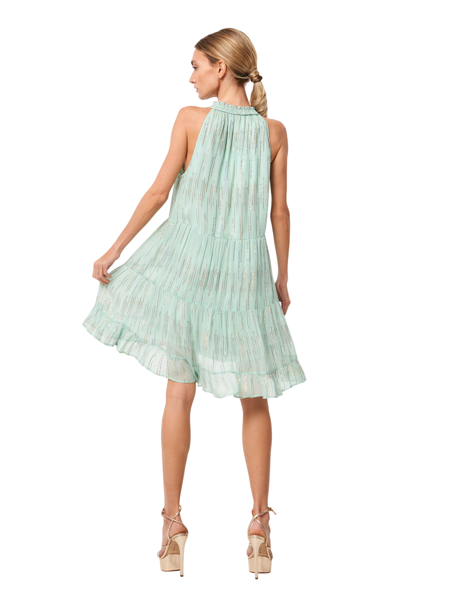 Minivestido metalizado Deirdre