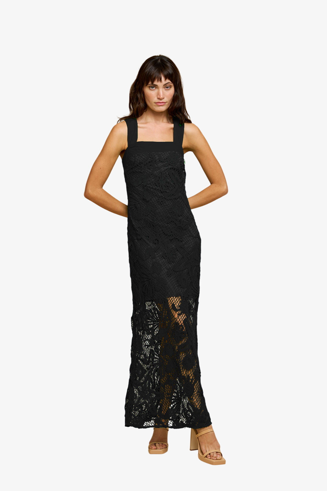 Krystina Aquatic Crochet Maxi Dress – CIEBON