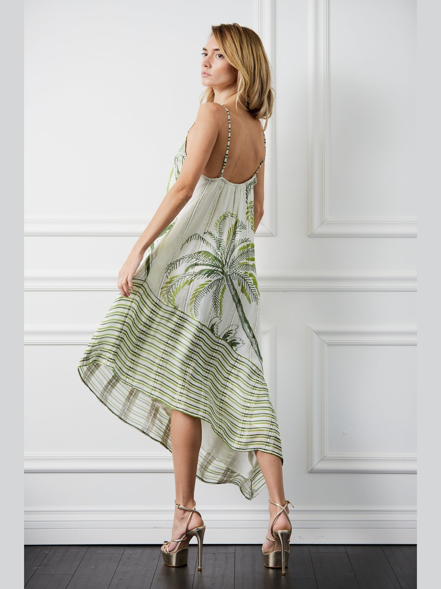 Tamara Tropical Print Halter Maxi Dress