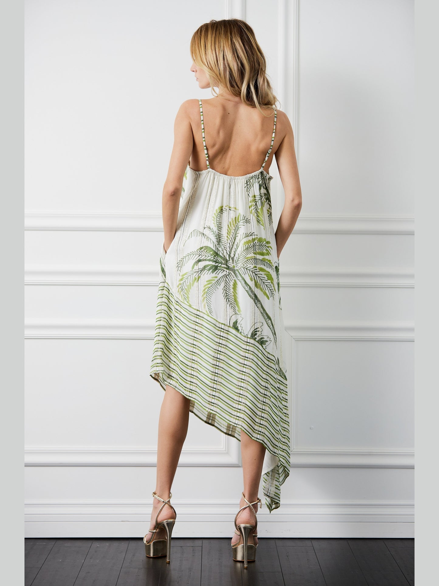Tamara Tropical Print Halter Maxi Dress