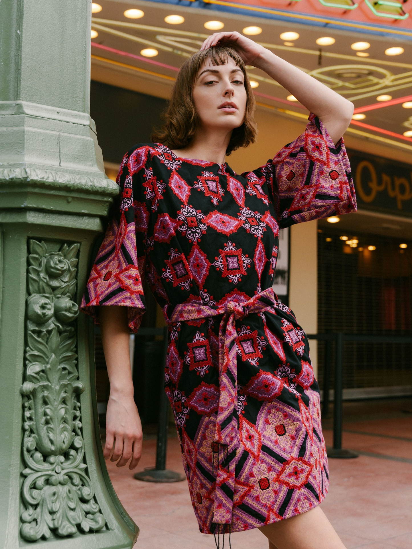 Daelyn Embroidered Mini Dress