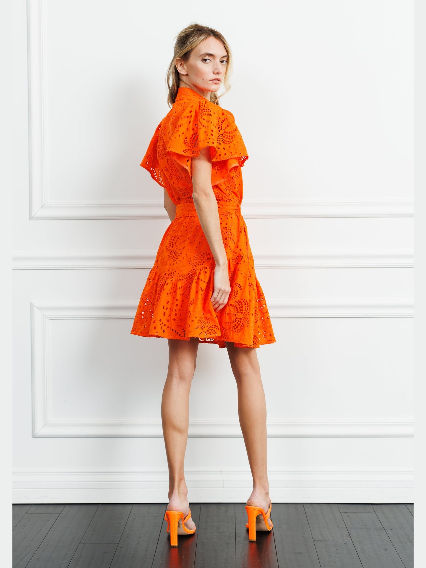 Zenaida Eyelet Tie Waist Dress