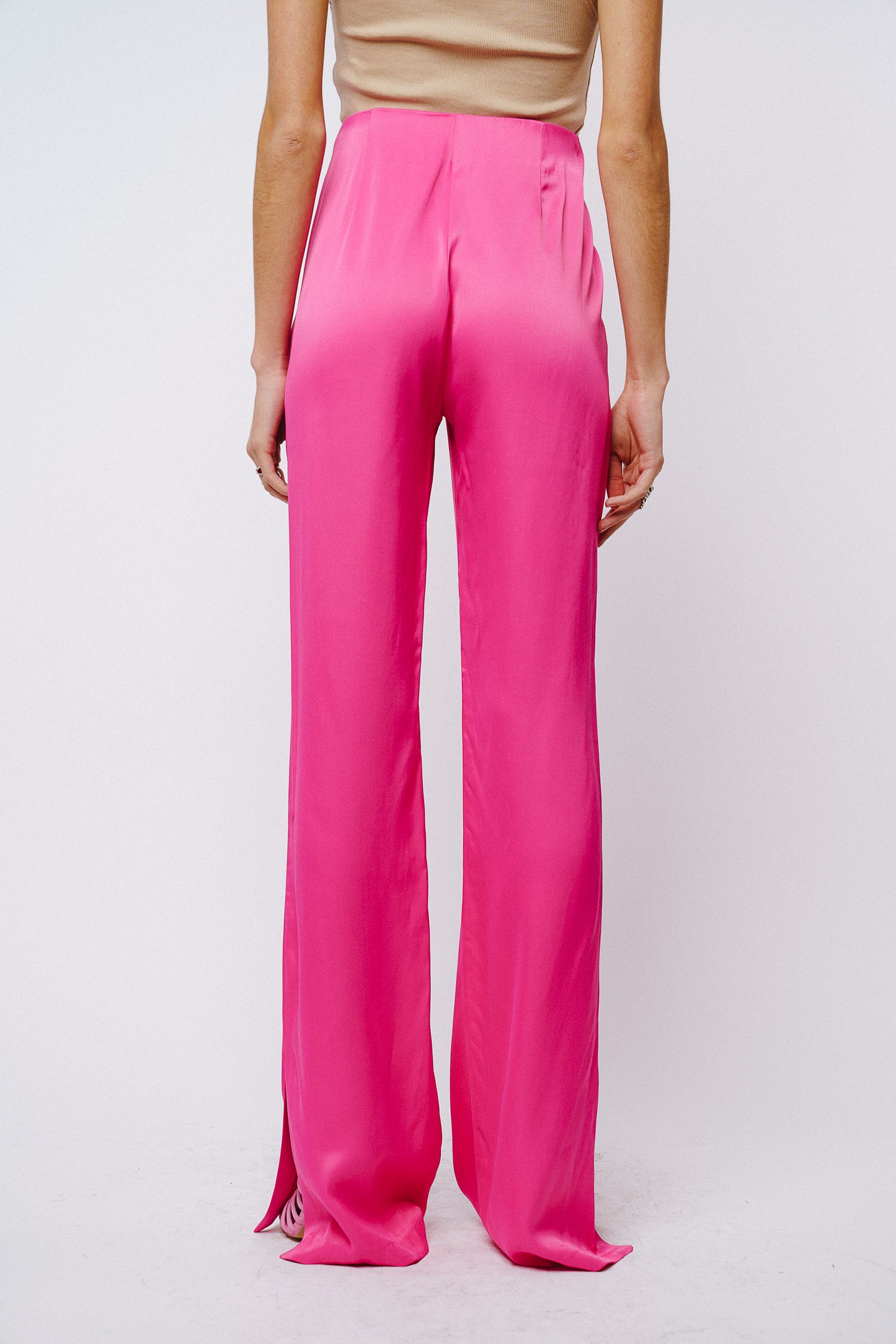 Safia Split Hem Satin Pants
