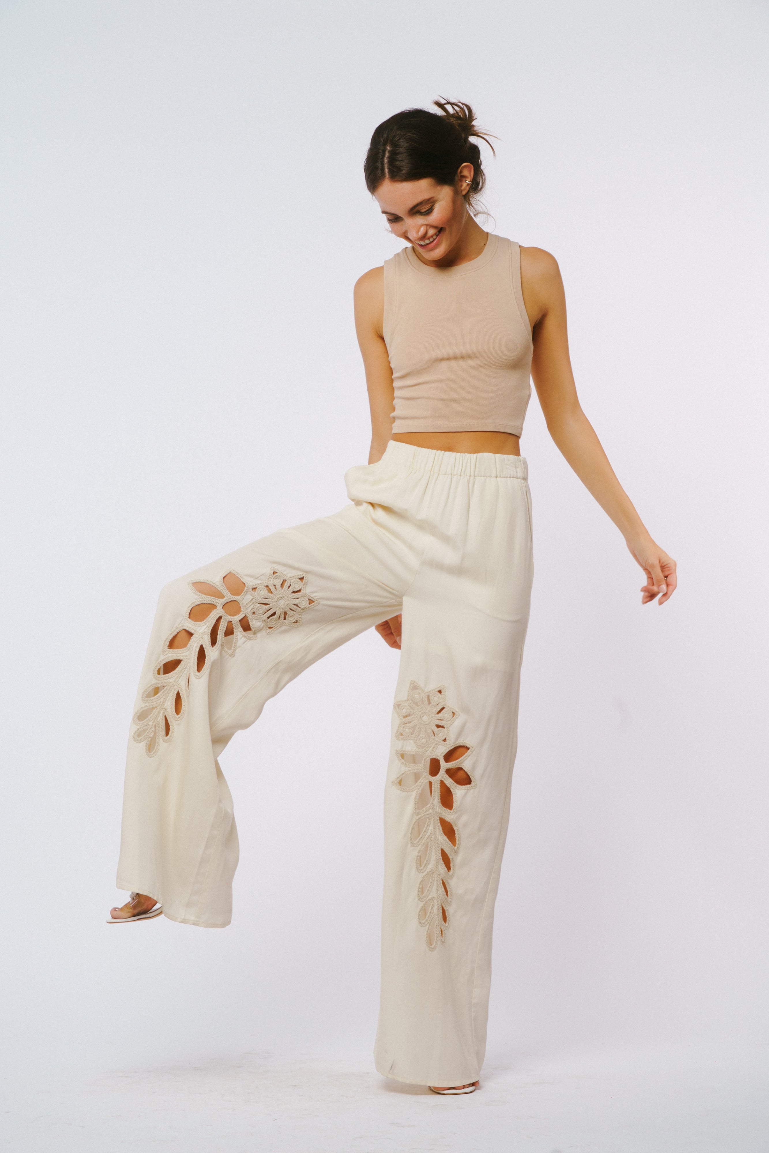 CIEBON Braydi Cutwork Embroidered Pants