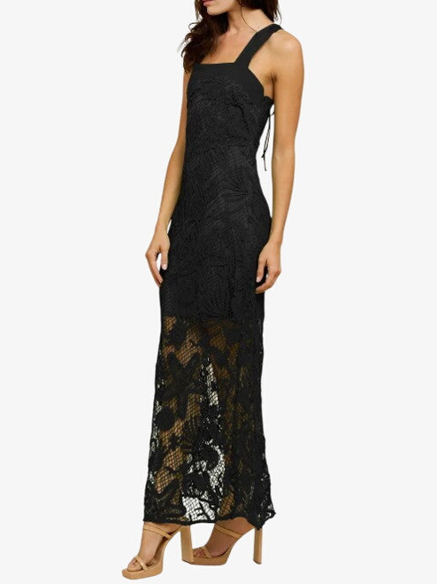 Krystina Aquatic Crochet Maxi Dress