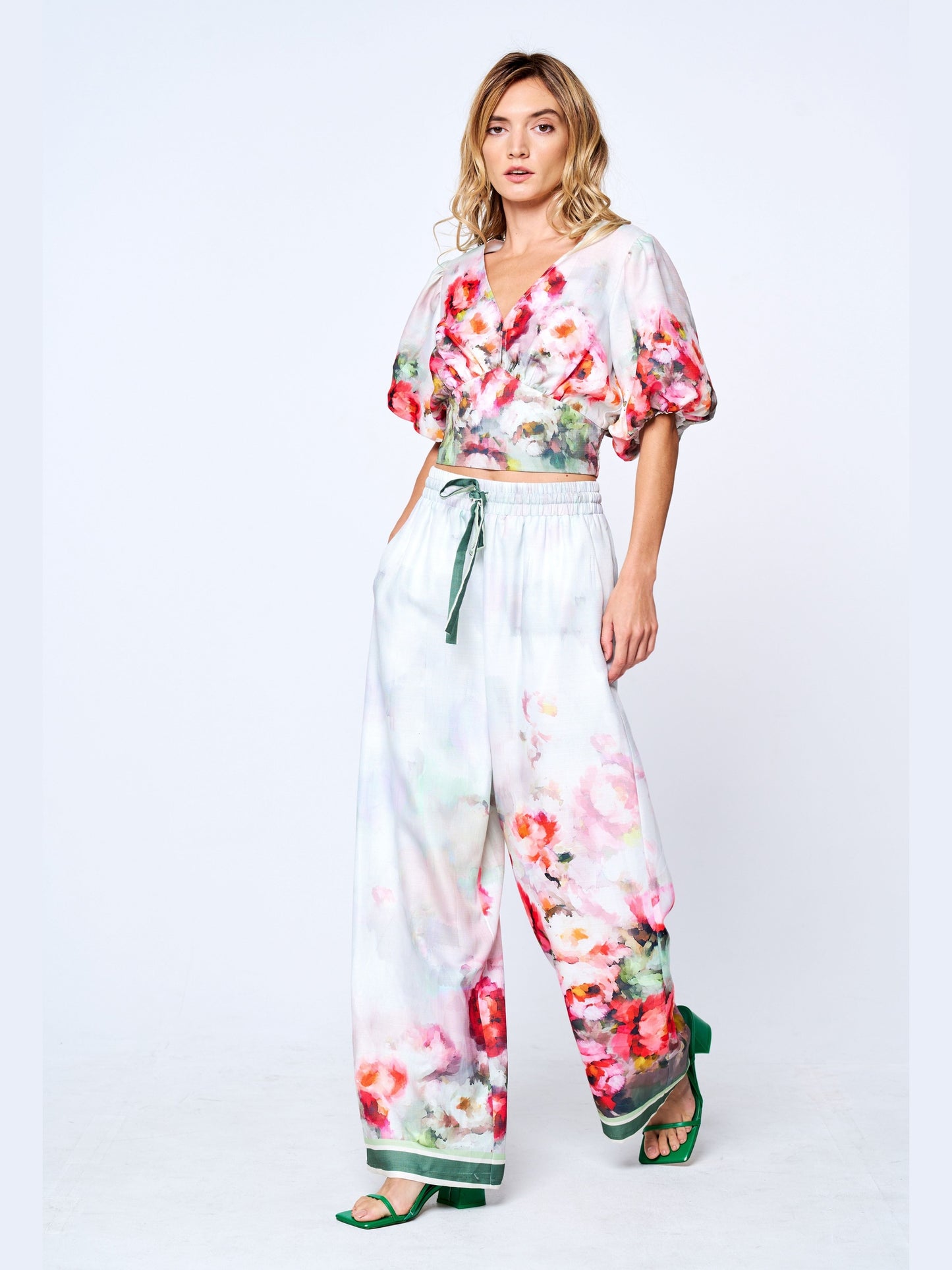 Emel Floral Print Puff Sleeve Top