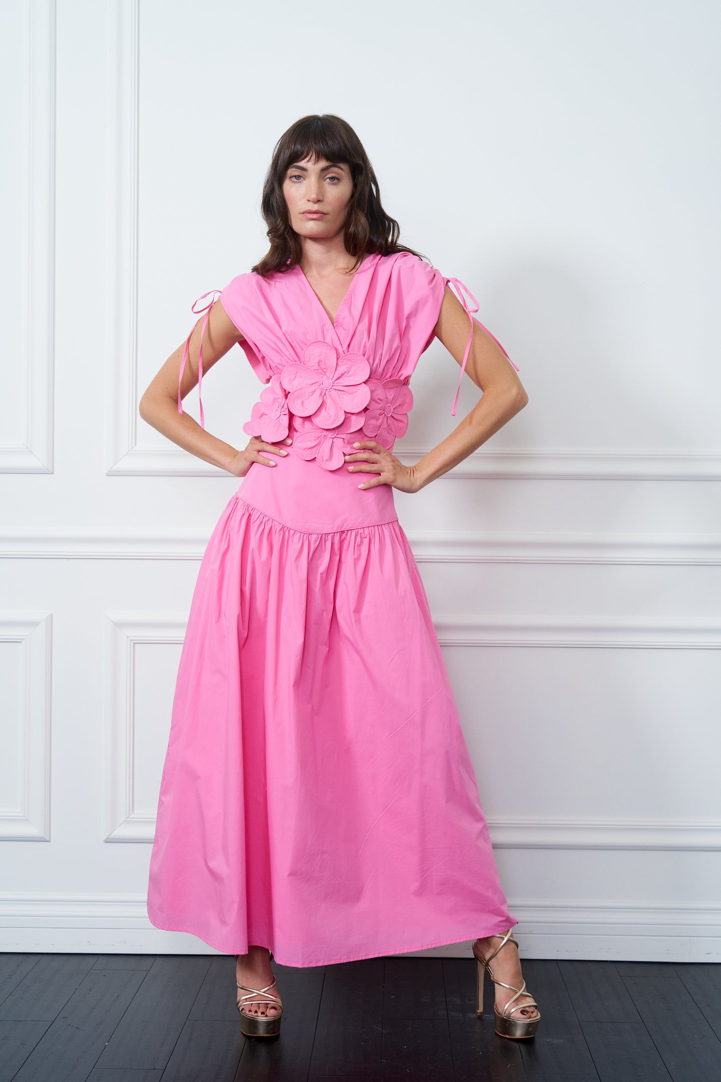 Emmeline Gathered High-Waisted Maxi Skirt