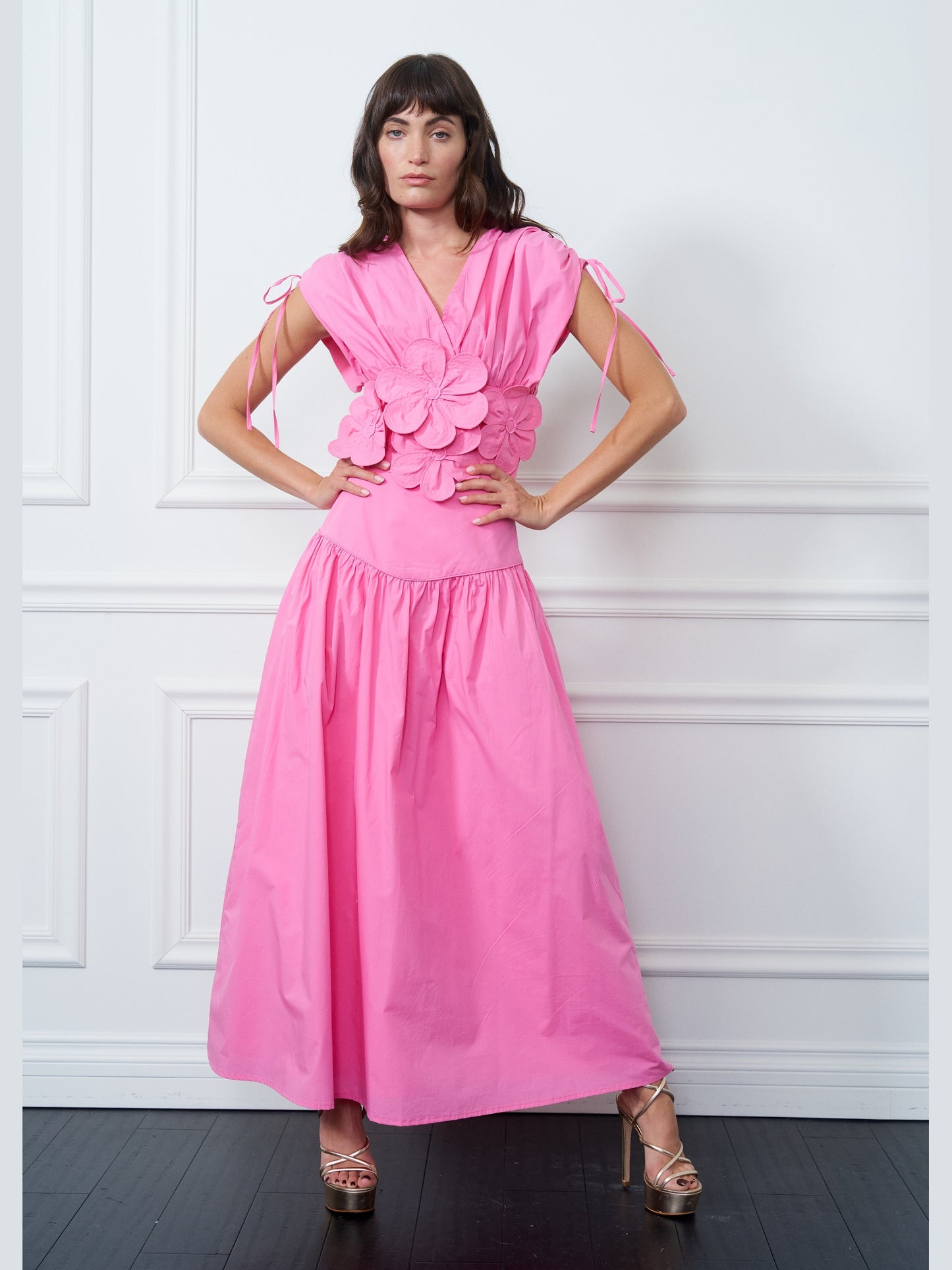 Emmeline Gathered High-Waisted Maxi Skirt