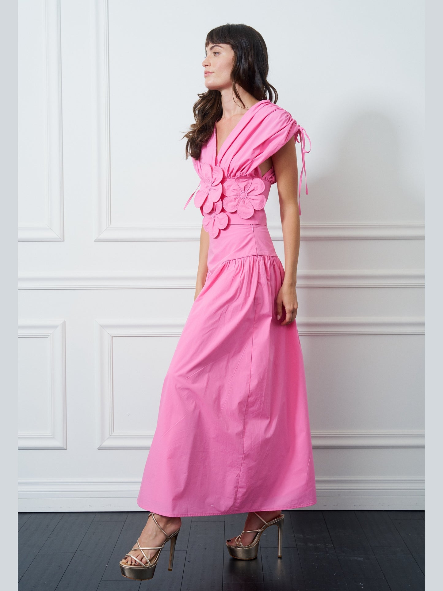 Emmeline Gathered High-Waisted Maxi Skirt