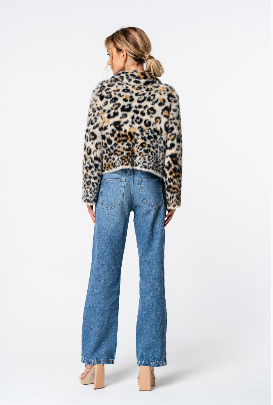 Bruna Animal Print Fuzzy Jacket