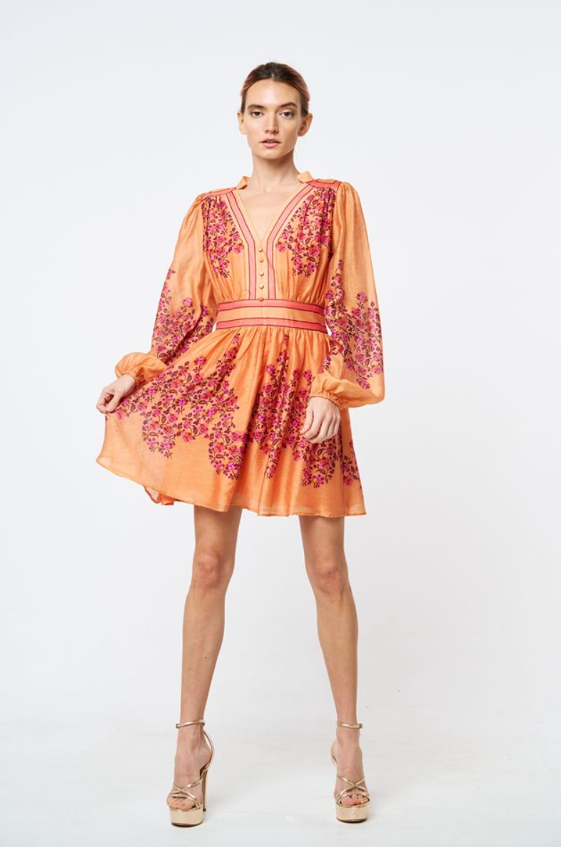 Leeanna Engineered Floral Print Mini Dress