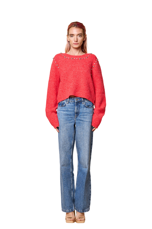 Load image 1 in gallery view. Merryl Metal Trim Pullover Sweater