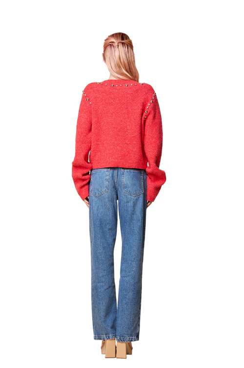 Load image 1 in gallery view. Merryl Metal Trim Pullover Sweater