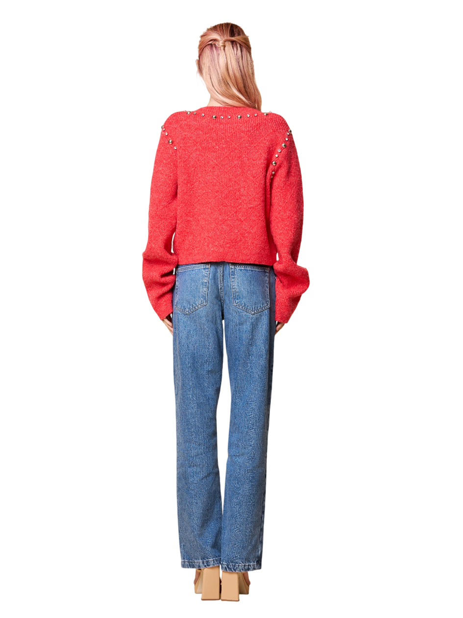 Merryl Metal Trim Pullover Sweater