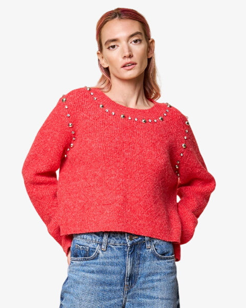 Load image 1 in gallery view. Merryl Metal Trim Pullover Sweater