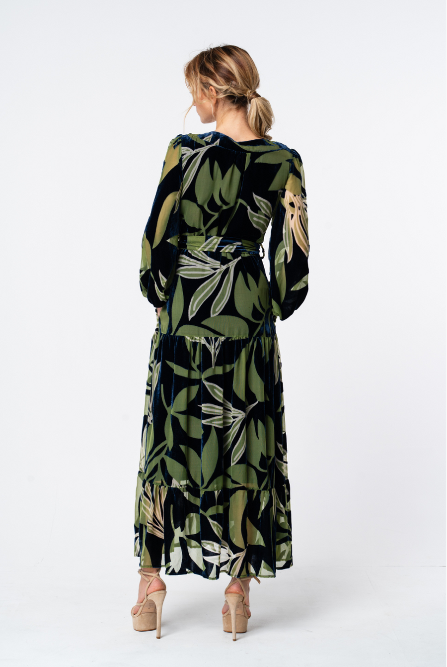 Lilian Velvet Maxi Wrap Dress