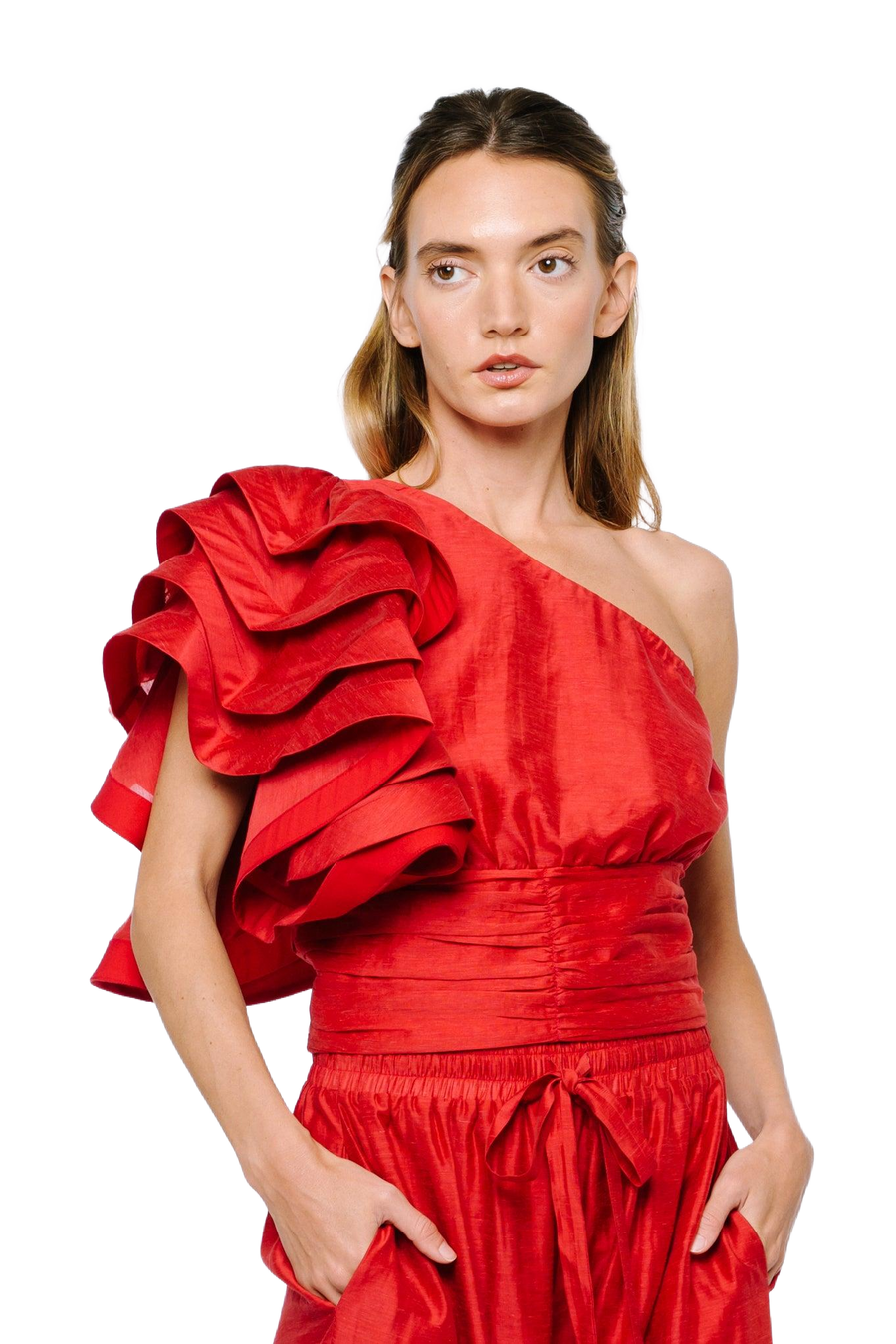 Risa One Shoulder Ruffle Top
