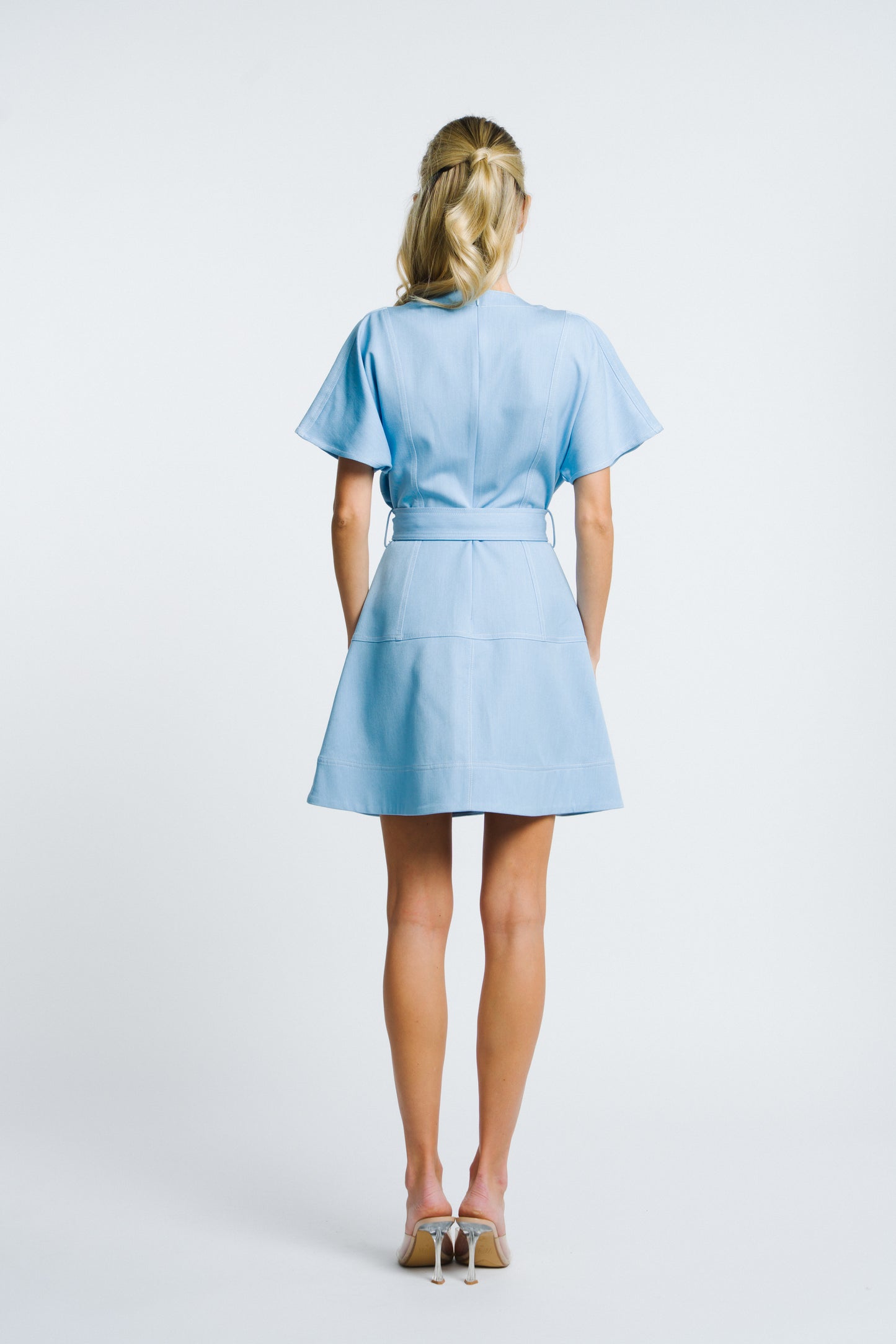 Polly Patch Pocket Denim Mini Dress