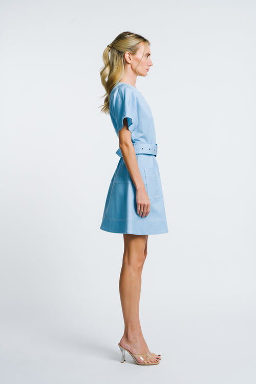 Cargar la imagen 1 en la vista de la galería. Polly Patch Pocket Denim Mini Dress