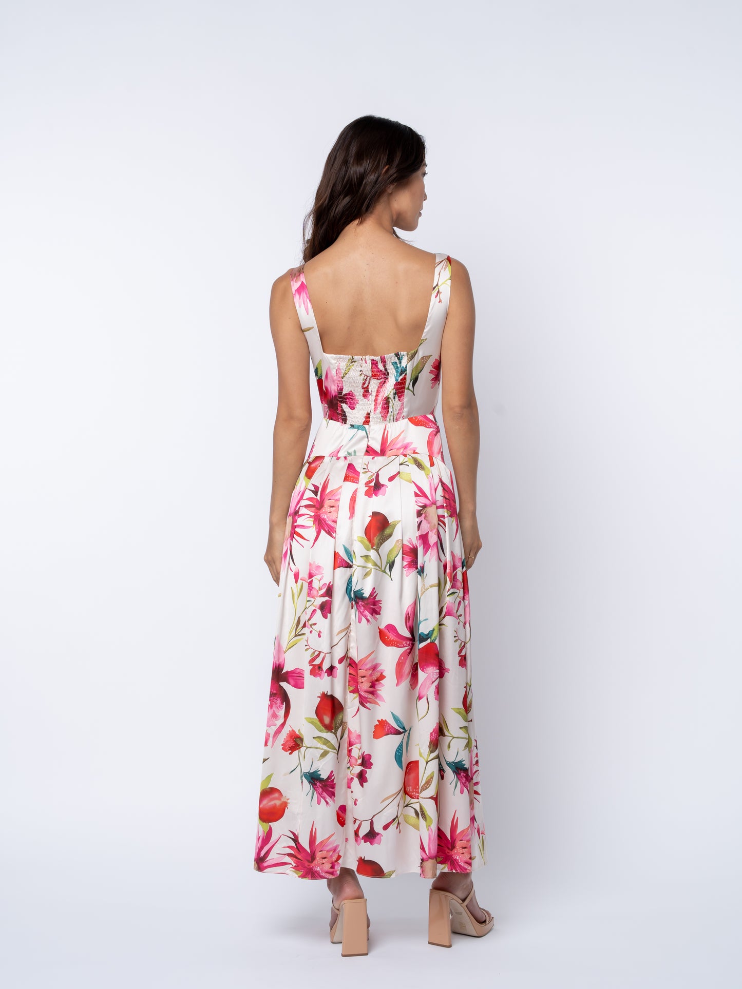 Juno Floral Print Sleeveless Maxi Dress