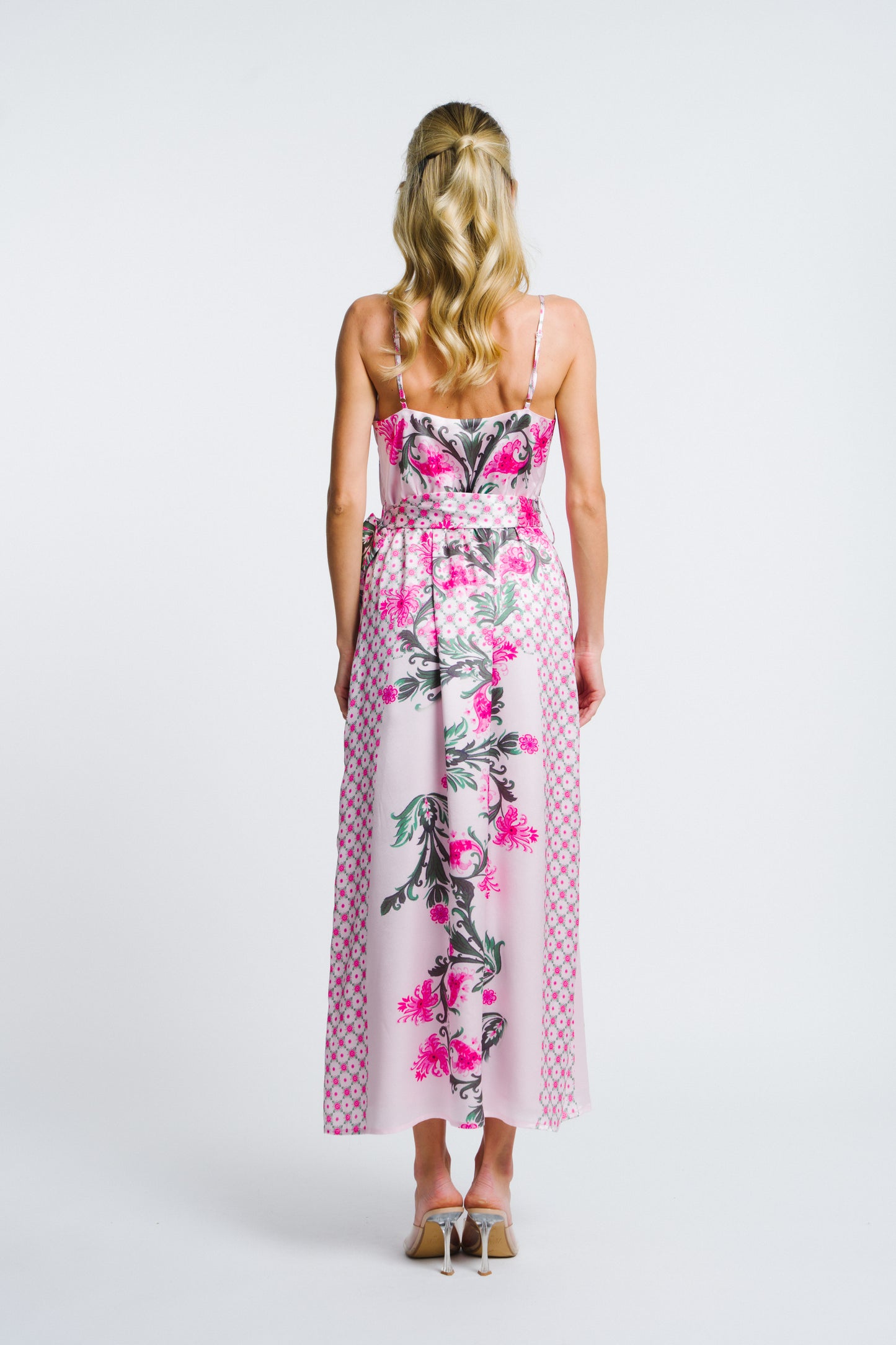 Cillian Floral Print Faux Wrap Dress