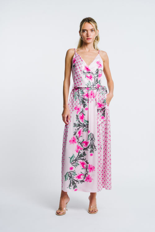 Load image 1 in gallery view. Cillian Floral Print Faux Wrap Dress