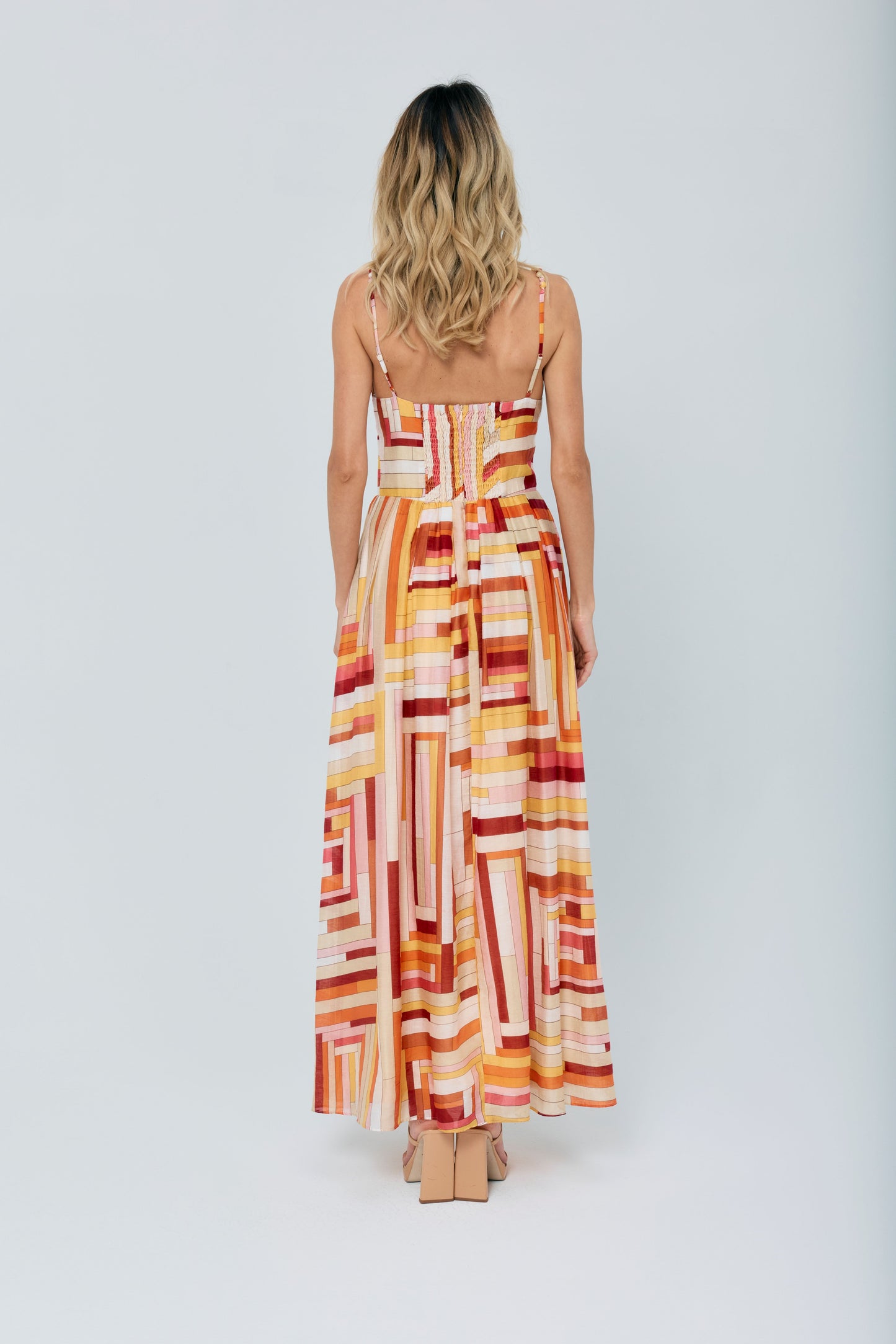 Fiona Striped A-Line Maxi Dress