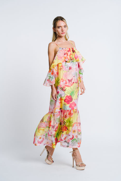 Cargar la imagen 1 en la vista de la galería. Ellera Floral Print Midi Dress