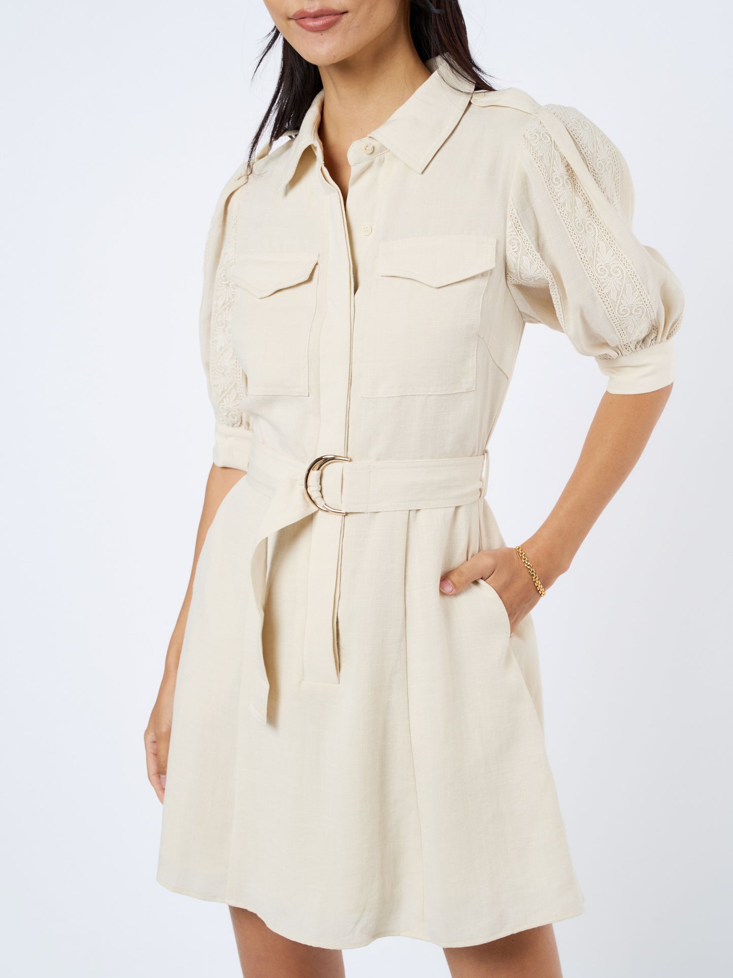Laia Utility Mini Shirt Dress