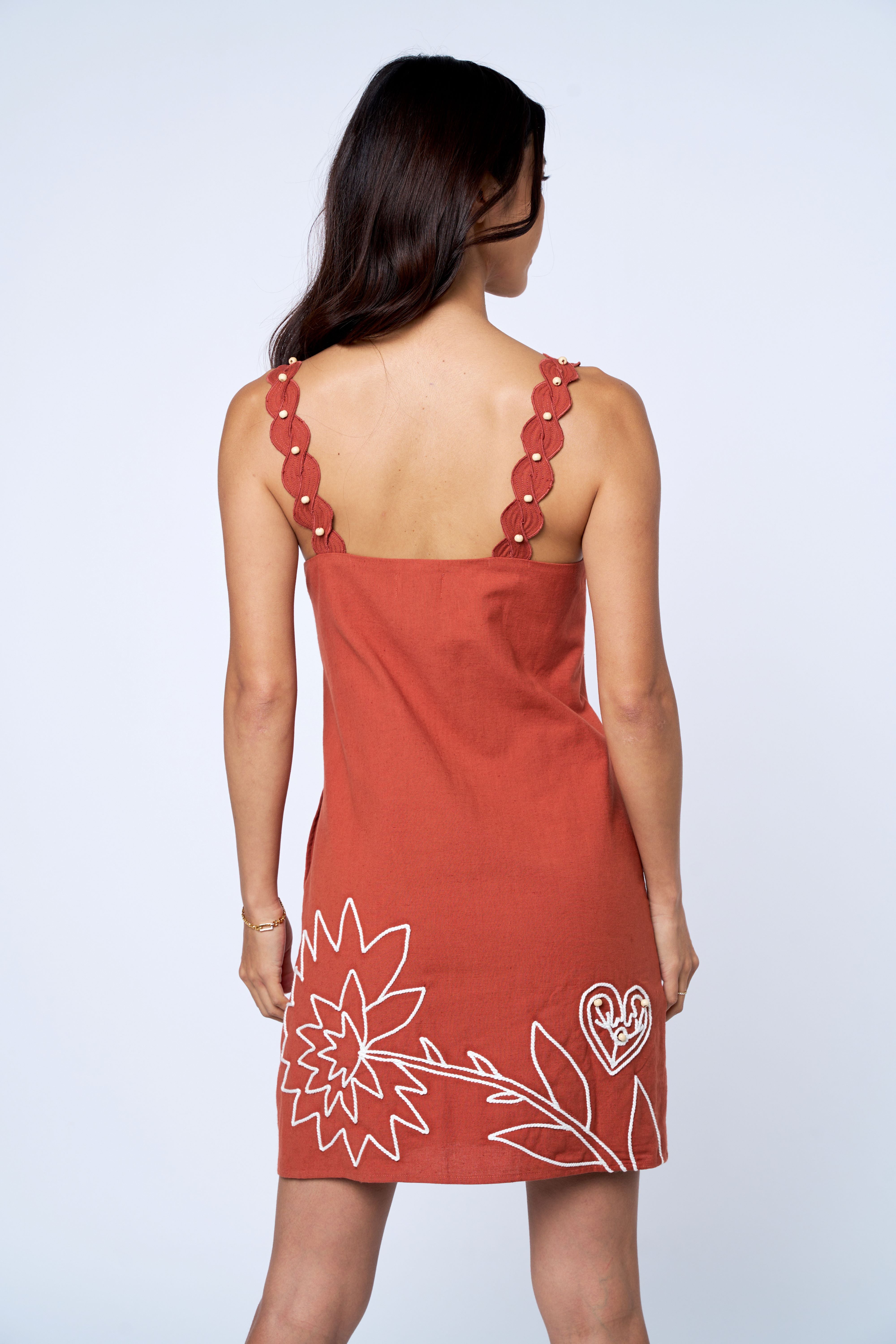 Maygel Floral Embroidered Mini Dress