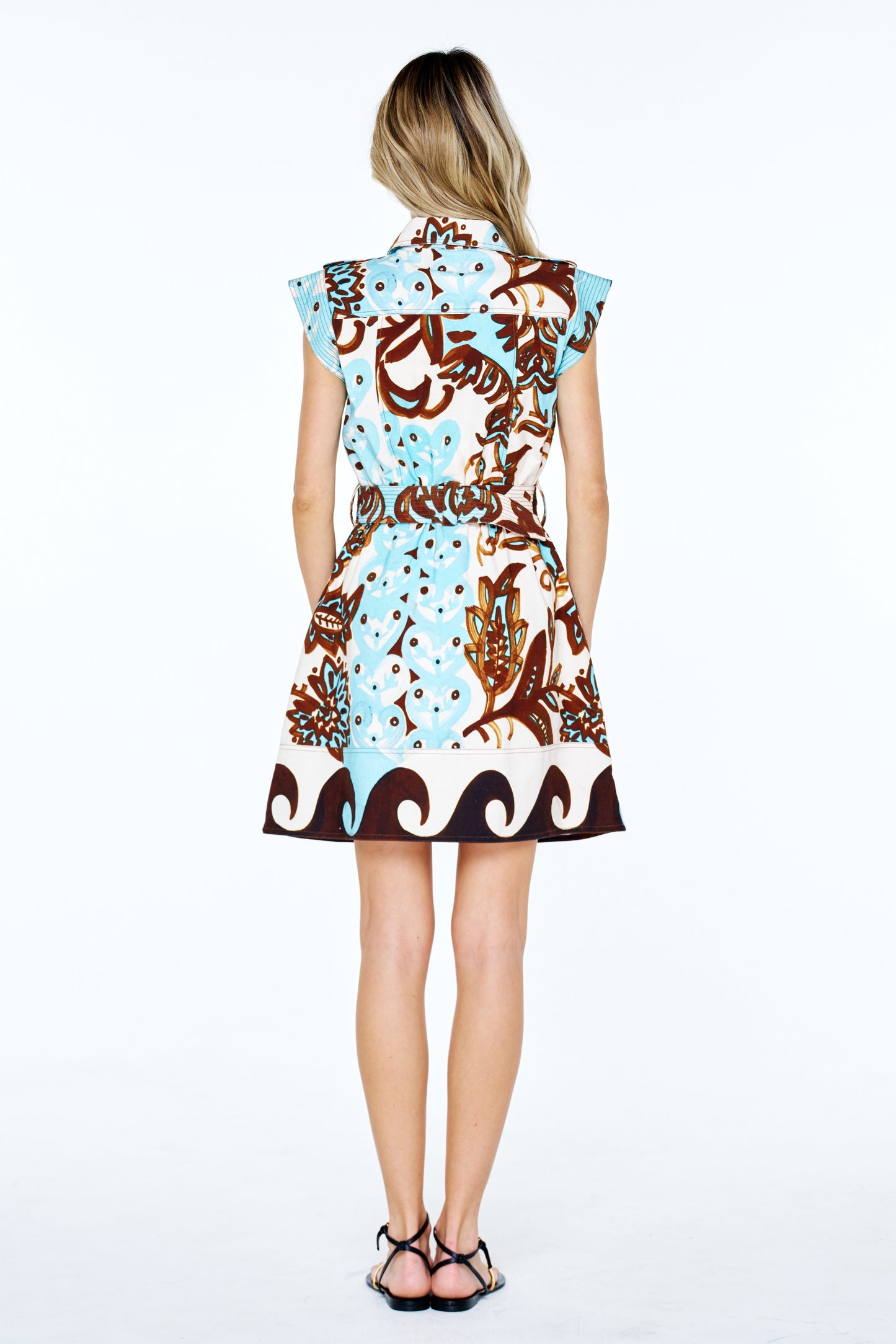 Fay Abstract Print	Sleeveless Mini Dress