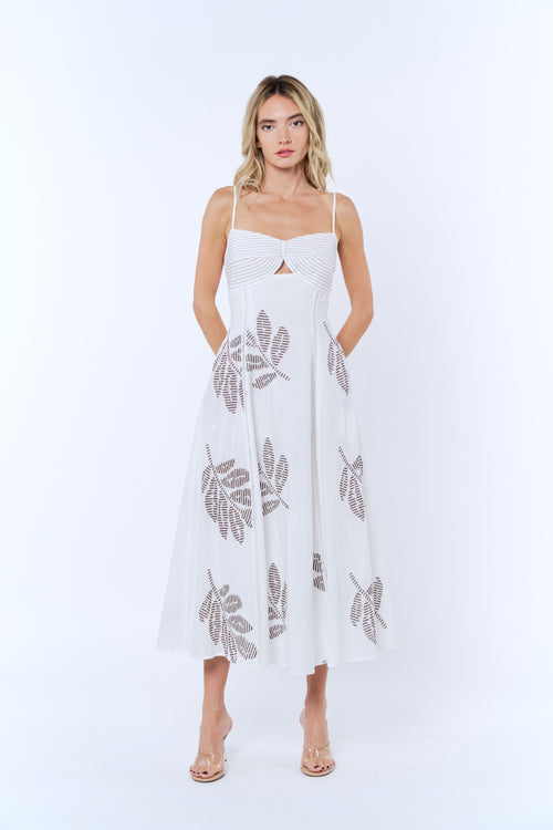 Cargar la imagen 1 en la vista de la galería. Bianca Topstitch Midi Dress