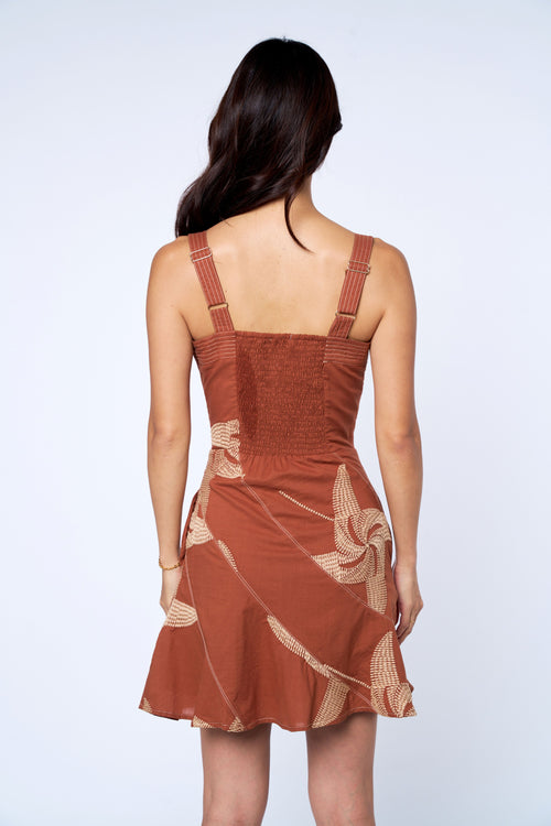 Load image 1 in gallery view. Kenny Embroidered Belted Mini Dress