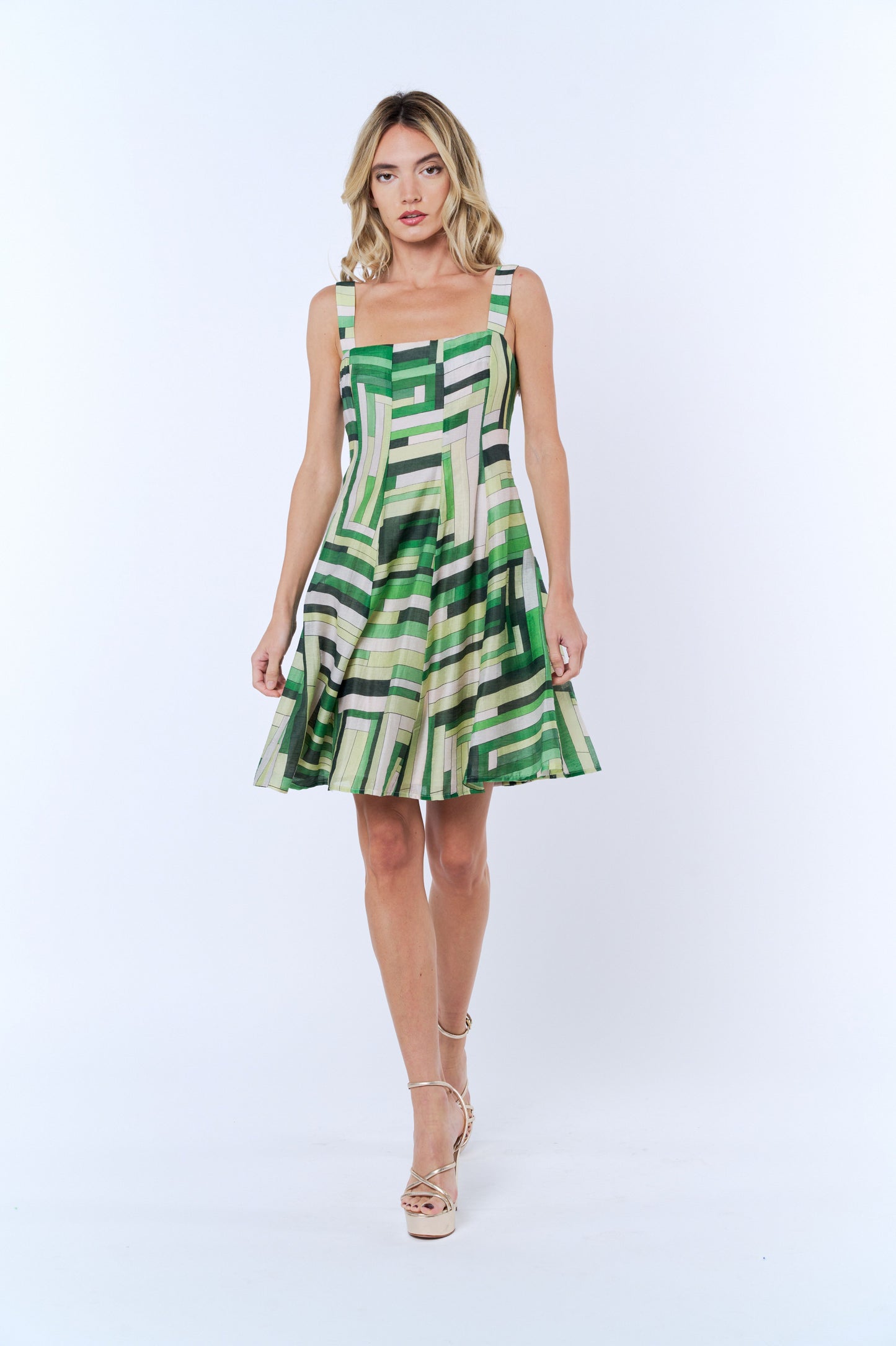 Emely Striped Sleeveless Mini Dress