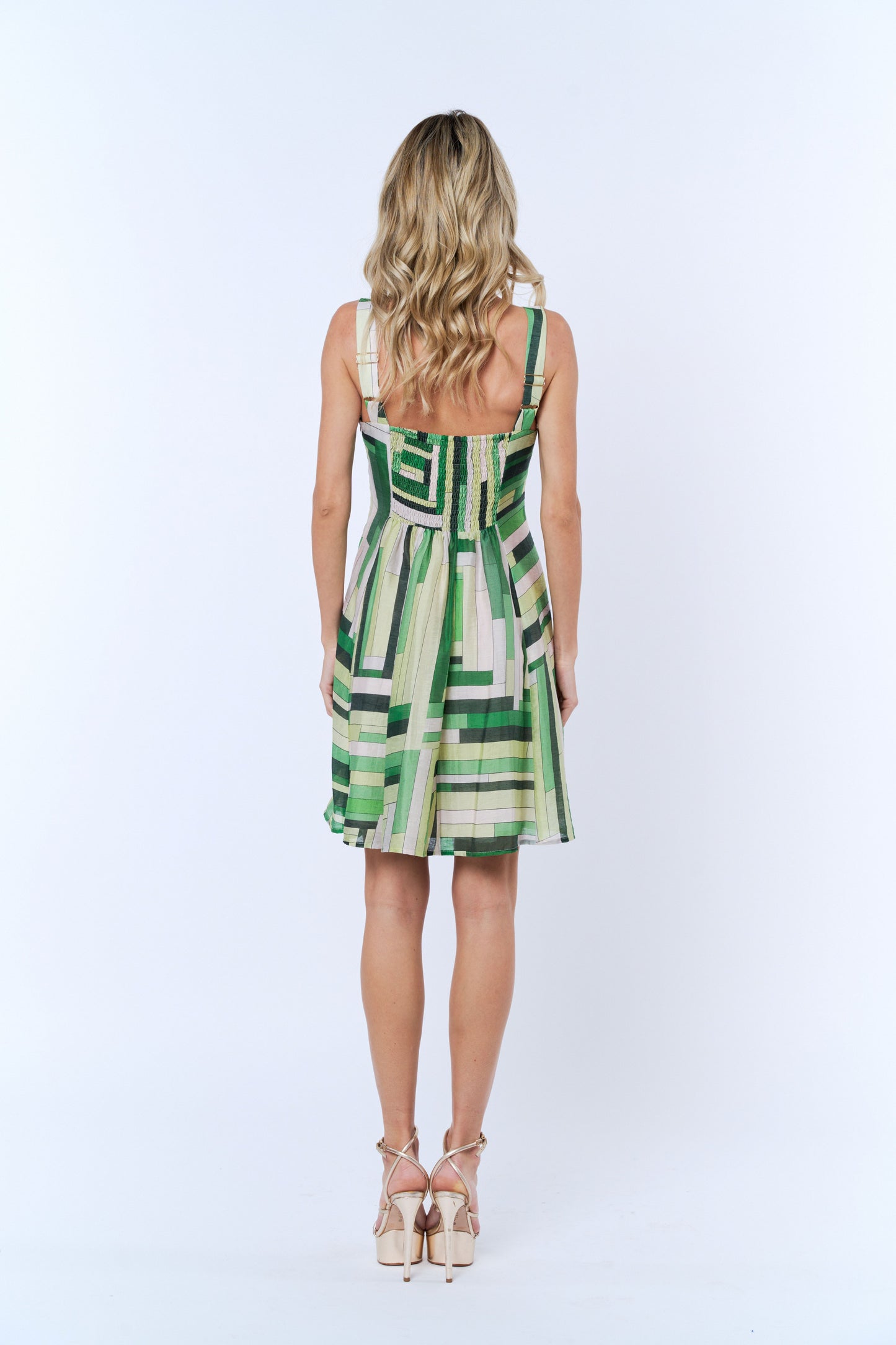 Emely Striped Sleeveless Mini Dress