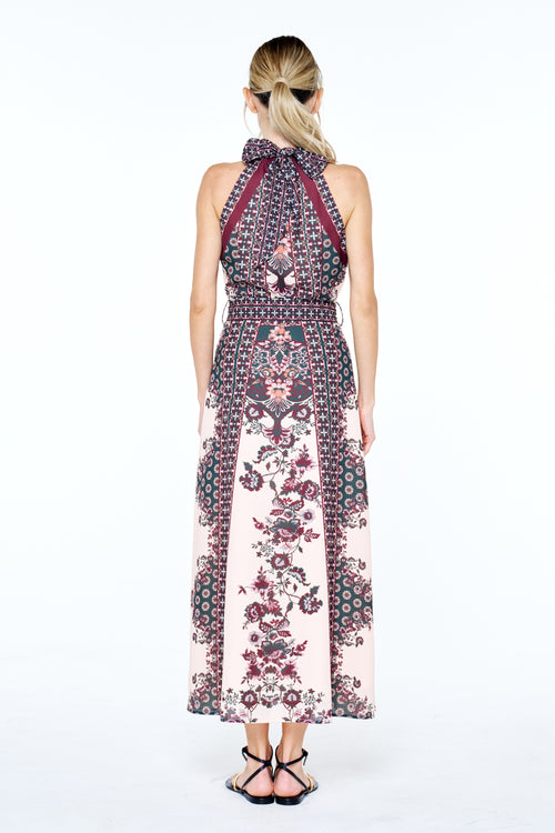 Load image 1 in gallery view. Peta Floral Print Halter Maxi Dress