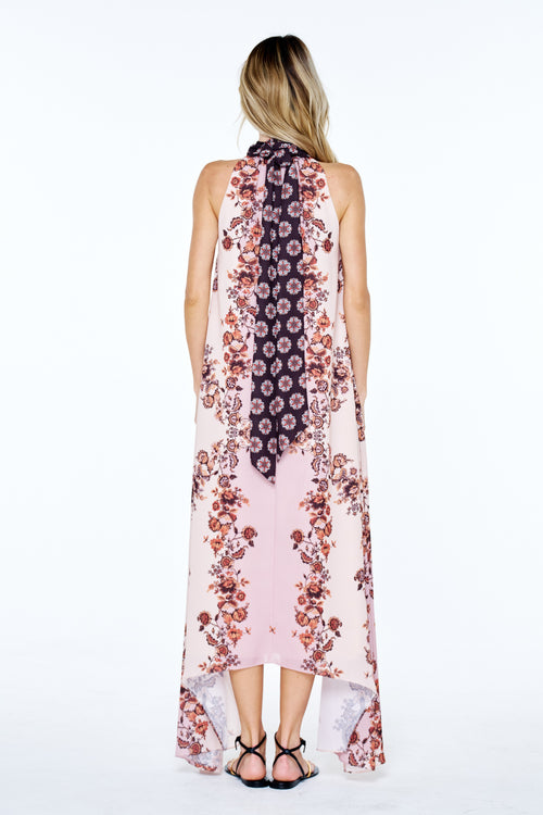 Load image 1 in gallery view. Sybil Floral Printed Halter Maxi Dress
