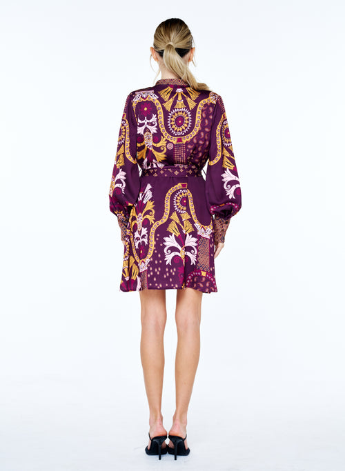 Cargar la imagen 1 en la vista de la galería. Antonella Mixed Print Mini Shirt Dress