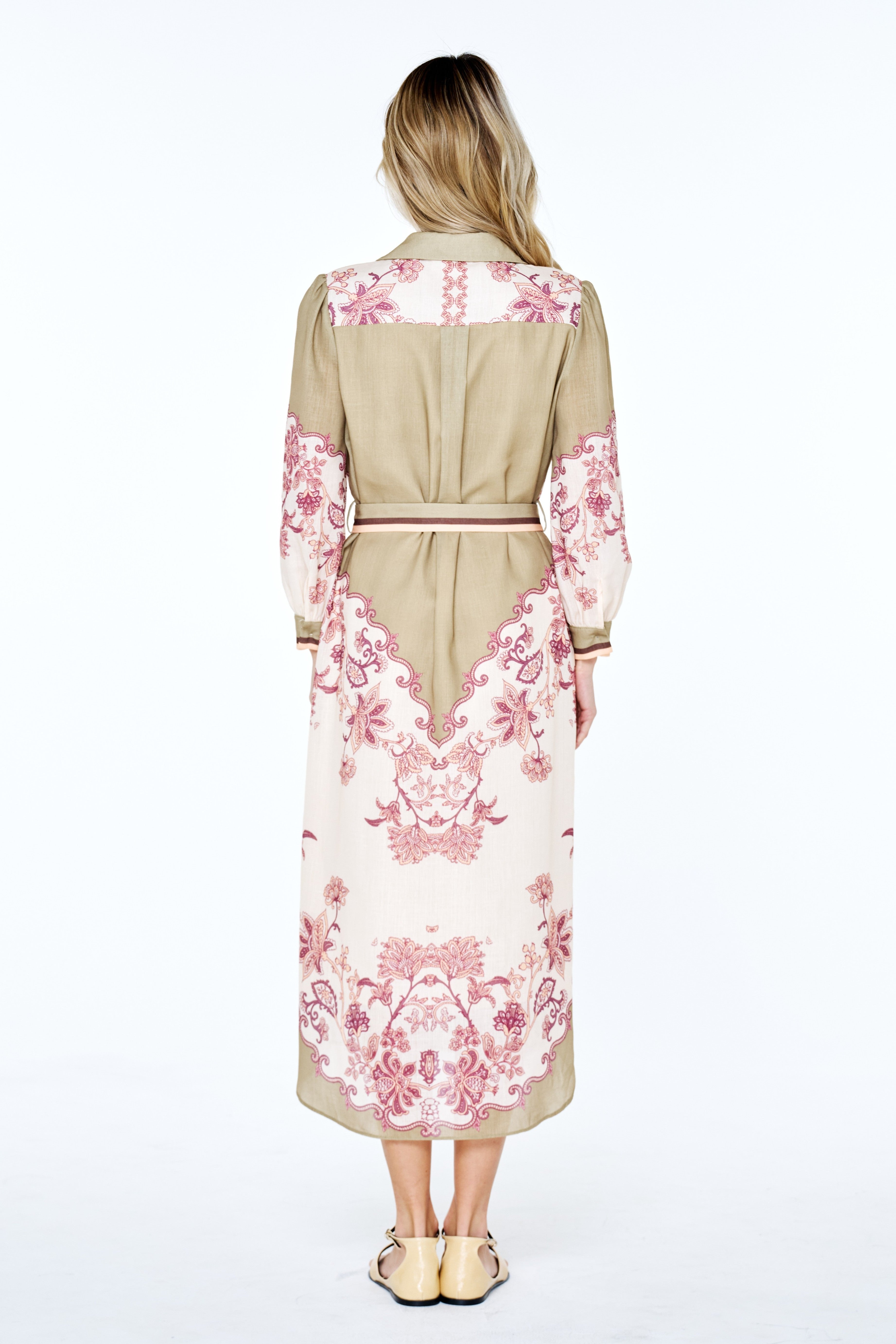 Balboa Floral Print Midi Shirt Dress