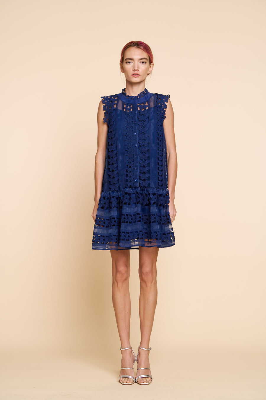 Cara Butterfly Lace Shift Dress