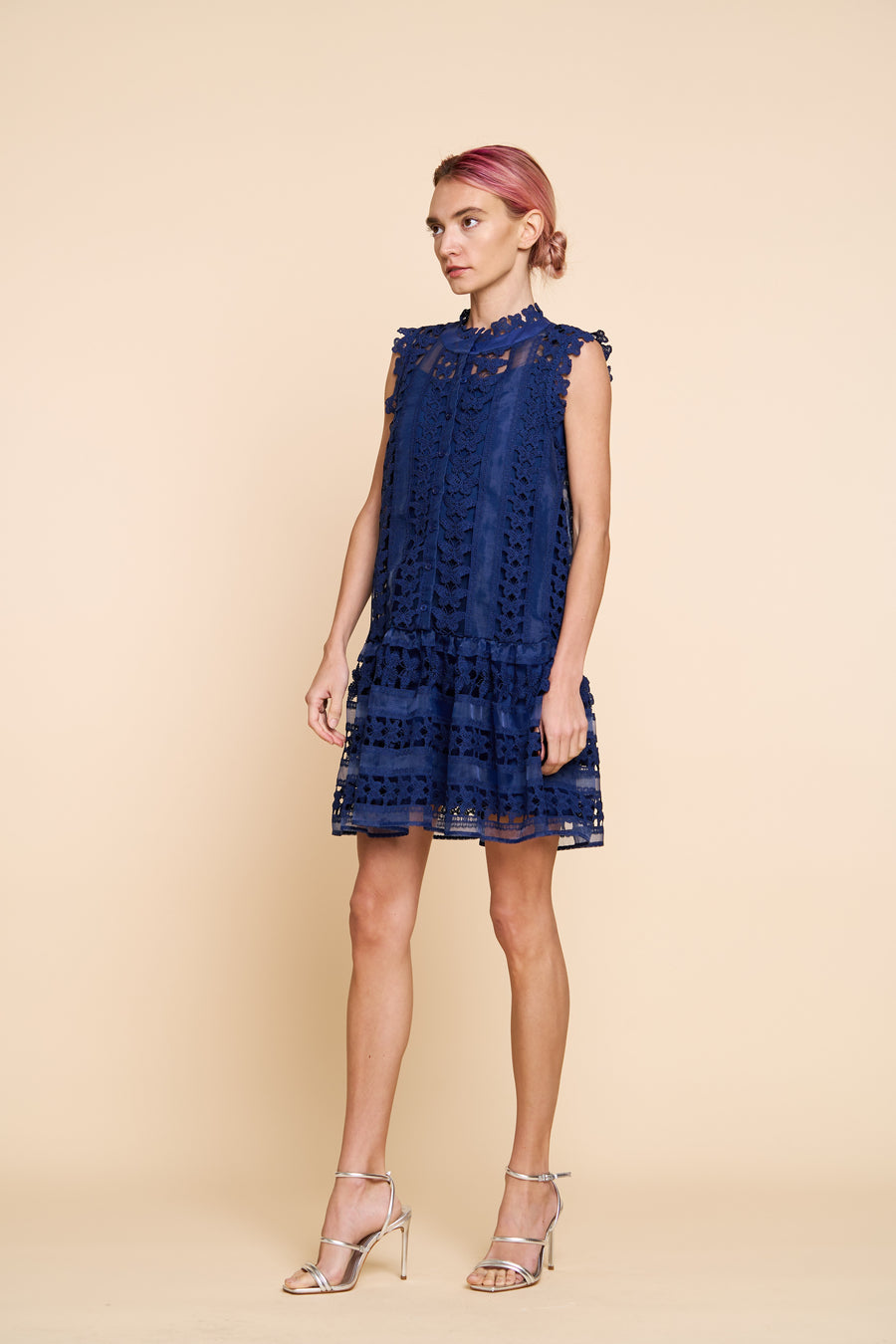 Cara Butterfly Lace Shift Dress