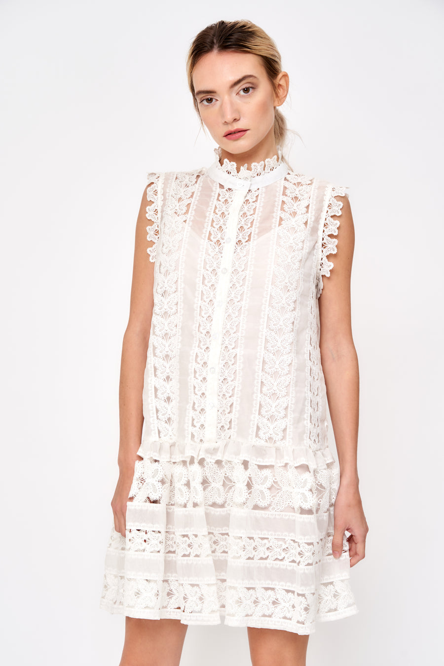 Cara Butterfly Lace Shift Dress