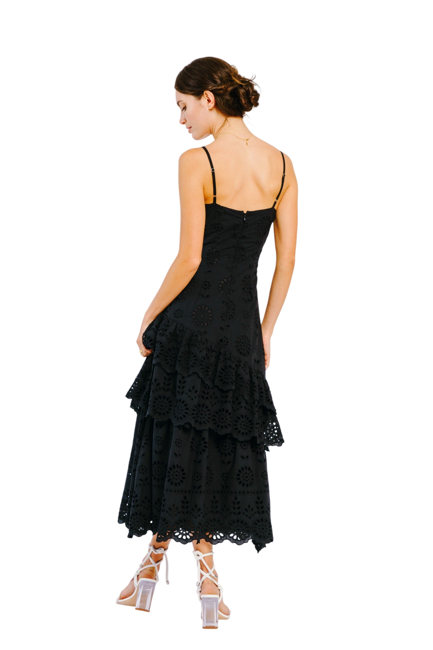 Gudrun Embroidered Tiered Maxi Dress